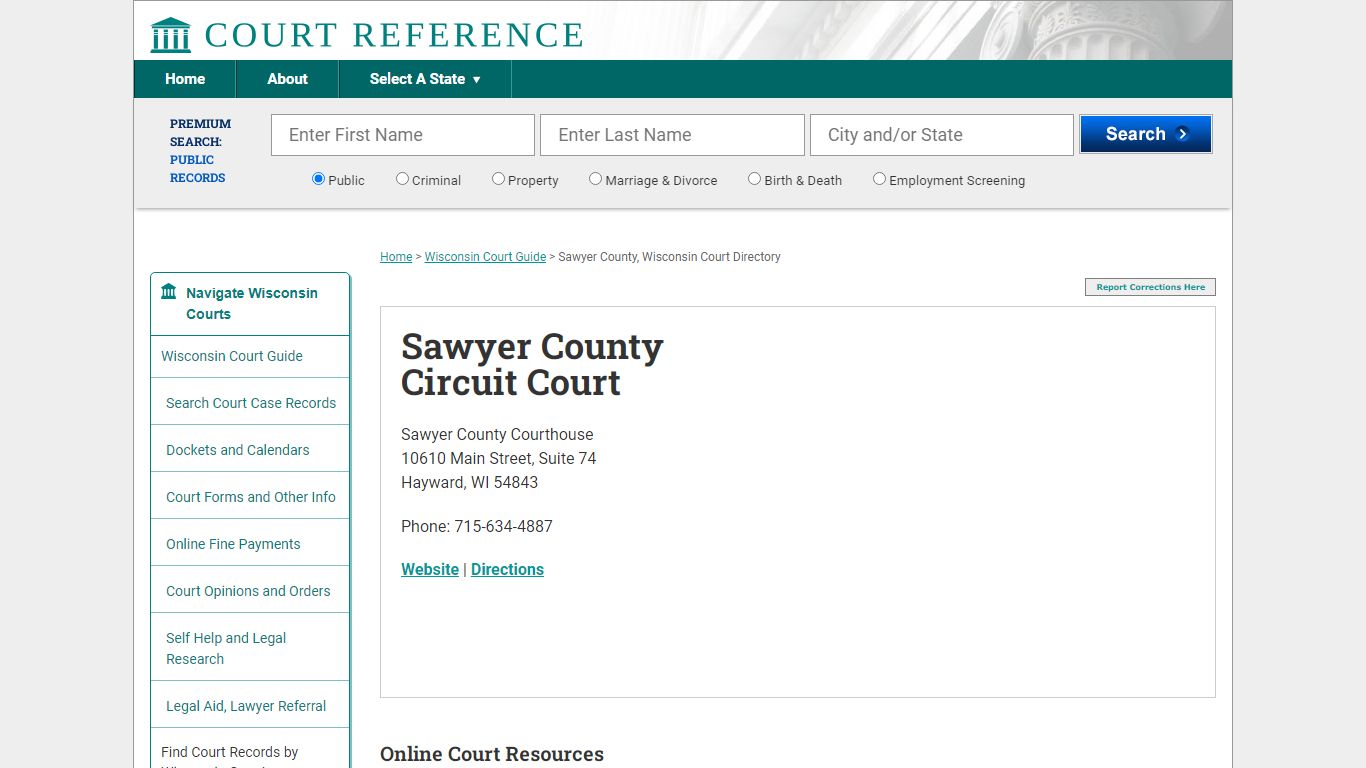 Sawyer County Circuit Court